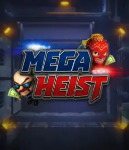 Enter the action-packed world of the Mega Heist game by Relax Gaming, showcasing mischievous characters ready to undertake a bank heist. This graphic captures the excitement of the heist with its dynamic logo and an ominous vault backdrop. Great for players looking for a heist adventure, offering a captivating adventure. 