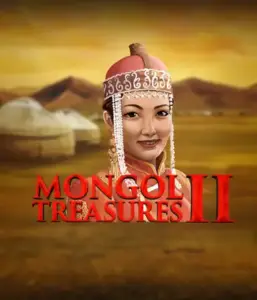 Discover the vibrant culture of Mongolia with Mongol Treasures 2 slot by Endorphina, showcasing a beautiful Mongolian woman clothed in traditional attire against a pastoral Mongolian steppe backdrop. This image captures the spirit of Mongolian tradition, offering a memorable gaming experience. 